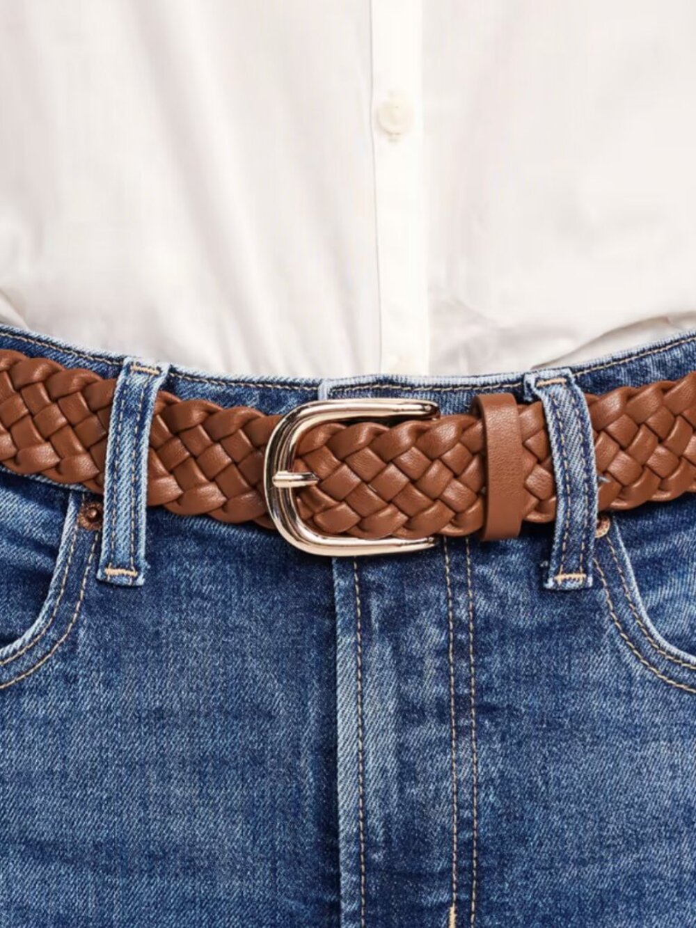 NWOT Old Navy Braided Faux-Leather Belt for Women